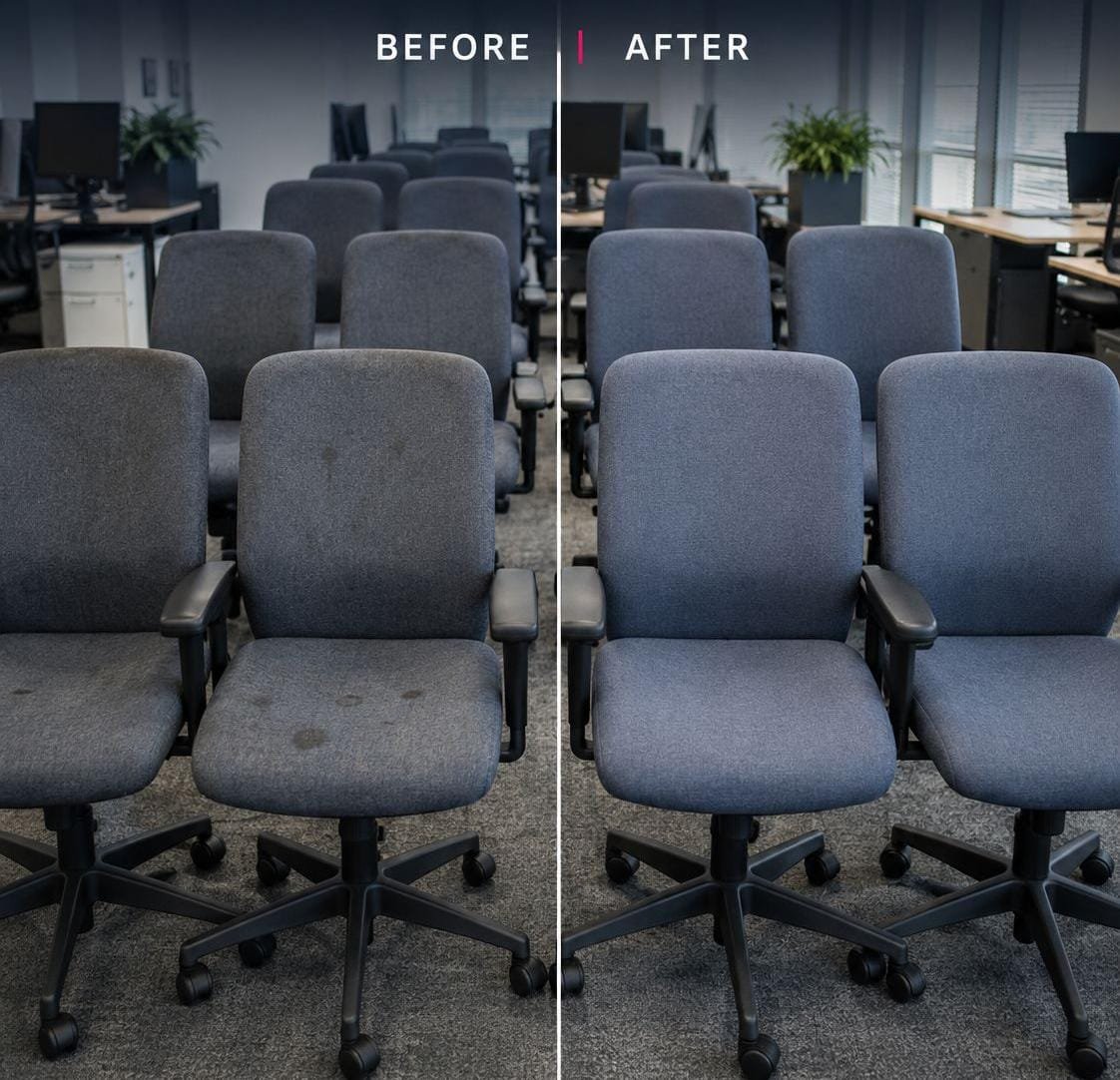 Luxe Clean before and after cleaning result in Dubai